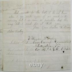 CIVIL War Letter From Two Brothers Both Killed In The War 123rd New York
