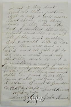 CIVIL War Letter From Wayland Michigan Brothers In The 19th Wisconsin Infantry