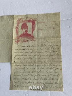 CIVIL War Letter Hard Fight Rebels Drives Pickets In Take Camp Mcclellan Patroit