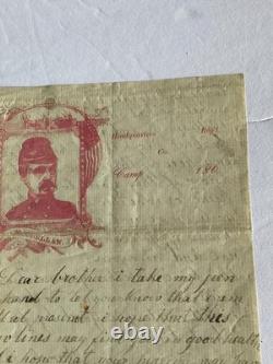 CIVIL War Letter Hard Fight Rebels Drives Pickets In Take Camp Mcclellan Patroit