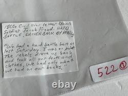 CIVIL War Letter Hard Fight Rebels Drives Pickets In Take Camp Mcclellan Patroit