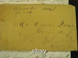 CIVIL War Letter Hung In Effigy To Vermont Brigade Soldier W Cover