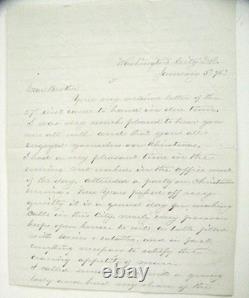 CIVIL War Letter Meeting The President, Cabinet And The Generals New Years 1863