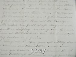 CIVIL War Letter Meeting The President, Cabinet And The Generals New Years 1863