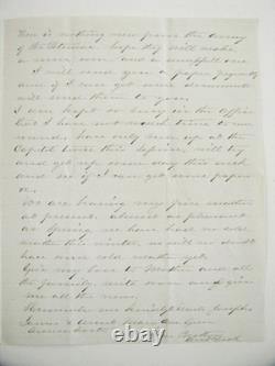 CIVIL War Letter Meeting The President, Cabinet And The Generals New Years 1863