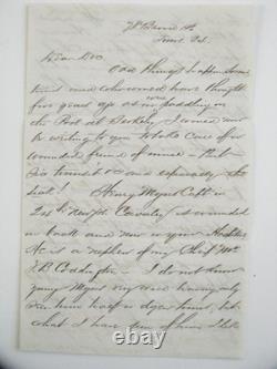 CIVIL War Letter Re 24th New York Cavalry Wounded Officer 1864