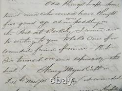 CIVIL War Letter Re 24th New York Cavalry Wounded Officer 1864