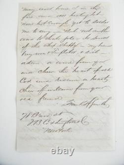 CIVIL War Letter Re 24th New York Cavalry Wounded Officer 1864