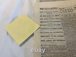 CIVIL War Lincoln Assassination Lot Of 3 Newspapers 1865 Conspirators Trial 1824