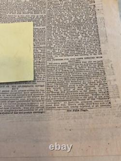 CIVIL War Lincoln Assassination Lot Of 3 Newspapers 1865 Conspirators Trial 1824