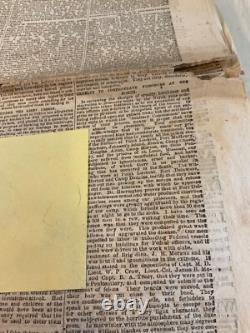 CIVIL War Lincoln Assassination Lot Of 3 Newspapers 1865 Conspirators Trial 1824