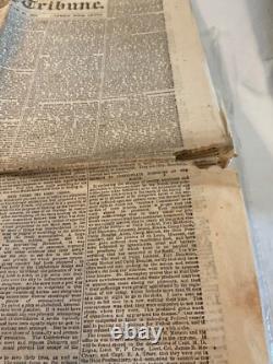 CIVIL War Lincoln Assassination Lot Of 3 Newspapers 1865 Conspirators Trial 1824
