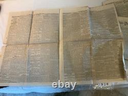 CIVIL War Lincoln Assassination Lot Of 3 Newspapers 1865 Conspirators Trial 1824