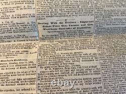CIVIL War Lincoln Assassination Lot Of 3 Newspapers 1865 Conspirators Trial 1824