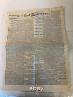 CIVIL War Lincoln Assassination Lot Of 3 Newspapers 1865 Conspirators Trial 1824