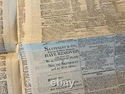 CIVIL War Lincoln Assassination Lot Of 3 Newspapers 1865 Conspirators Trial 1824