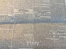 CIVIL War Lincoln Assassination Lot Of 3 Newspapers 1865 Conspirators Trial 1824