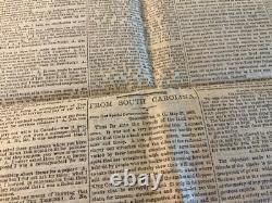 CIVIL War Lincoln Assassination Lot Of 3 Newspapers 1865 Conspirators Trial 1824