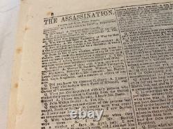 CIVIL War Lincoln Assassination Lot Of 3 Newspapers 1865 Conspirators Trial 1824