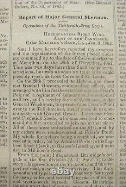 CIVIL War Lincoln Execution Of Rebel Prisoners Order Army & Navy News 1863