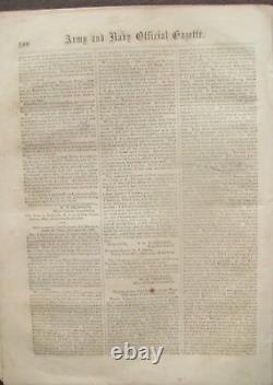 CIVIL War Lincoln Execution Of Rebel Prisoners Order Army & Navy News 1863
