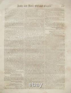 CIVIL War Lincoln Execution Of Rebel Prisoners Order Army & Navy News 1863