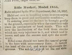 CIVIL War Lincoln Execution Of Rebel Prisoners Order Army & Navy News 1863