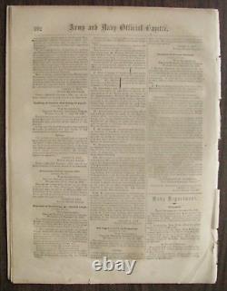 CIVIL War Lincoln Execution Of Rebel Prisoners Order Army & Navy News 1863