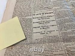 CIVIL War Lincoln Group Of 3 Newspapers Front Page Maps 1862 1863 Battles # 1826
