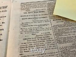 CIVIL War Lincoln Group Of 3 Newspapers Front Page Maps 1862 1863 Battles # 1826