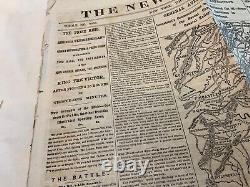 CIVIL War Lincoln Group Of 3 Newspapers Front Page Maps 1862 1863 Battles # 1826