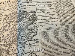 CIVIL War Lincoln Group Of 3 Newspapers Front Page Maps 1862 1863 Battles # 1826