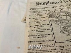 CIVIL War Lincoln Group Of 3 Newspapers Front Page Maps 1862 1863 Battles # 1826