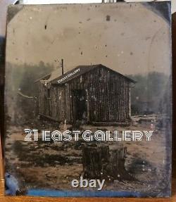 CIVIL War Log Cabin Photographer's Studio Soldiers Tintypes Photos Ga Tn Al