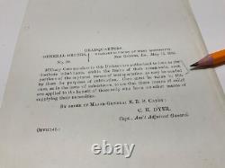 CIVIL War Louisiana General Order 1865 Destitute Inhabitants Cultivation As Need
