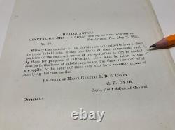CIVIL War Louisiana General Order 1865 Destitute Inhabitants Cultivation As Need