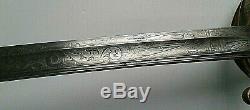CIVIL War M1850 Rose Pattern Klingenthal Sword Used By Confederates Partial Scab