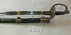 CIVIL War M1850 Rose Pattern Klingenthal Sword Used By Confederates Partial Scab