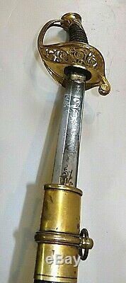 CIVIL War M 1850 Ames Foot Officer Sword 1 Of 575 Made Dated 1862 Very Rare