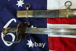 CIVIL War M 1850 Foot Officer Presentation Tiffany Sword To Lieut Flock 162nd