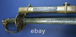 CIVIL War M 1850 Foot Officer Presentation Tiffany Sword To Lieut Flock 162nd