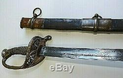 CIVIL War M 1850 Foot Officer's Sword Owned By Norm Flayderman Cowan's Auction