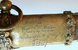 CIVIL War M 1850 High Grade Silver Hilt Presented To Captain Holden 10 Regiment