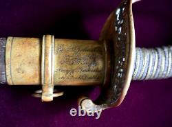 CIVIL War M 1850 Presentation Roby Foot Officer Sword To Liut James Birney 12th