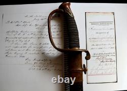 CIVIL War M 1850 Presentation Roby Foot Officer Sword To Liut James Birney 12th