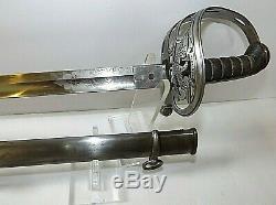 CIVIL War M 1850 Staff And Field Clauberg Sword Presented To Lieut K. D. Cheny
