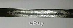 CIVIL War M 1850 Staff And Field Clauberg Sword Presented To Lieut K. D. Cheny