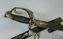 CIVIL War M 1850 Staff & Field Irish Brigade Officer Sword Sauerbier New Jersey