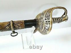 CIVIL War M 1850 Staff & Field Presentation Sword To ILL Captain June 1864