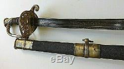 CIVIL War M 1852 Naval Early CIVIL War Sword 1 1/8 Inch Blade 1 Of 1230 Made